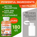 Strellalab Omega 3 Fish Oil Pills For Dogs (180 Ct) - No Fishy Smell Softgels - Epa + Dha Fatty Acids Reduce Shedding&Itching - Supports Joints, Brain, Heart&Overall Health - Epa&Dha Fatty Acids - Usa Strellalab Omega 3 Fish Oil Pills For Dogs (180 Ct) - No Fishy Smell Softgels - Epa + Dha Fatty Acids Reduce Shedding&Itching - Supports Joints, Brain, Heart&Overall Health - Epa&Dha Fatty Acids - Usa