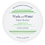 Wash With Water Plant Therapy Vegan Anti-Wrinkle Face & Body Butter Creamy Moisturizer With Enhanced Hydration And Antioxidant Support For All Skin Type, Petroleum Free, Steroid Free, 7Oz, Sweetpea Pear