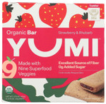 Yumi Organic Strawberry & Rhubarb Toddler Bars, 3.7 Oz