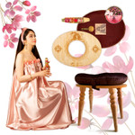 Seat For Yoni In A Luxury Package-Devi Steam Wooden Seat With Engraved Pictures Of Goddess Yoga And Muladhara (Luxury Queen (Seat+Herbs+Cushion+Gown+Smudge), Gold) Seat For Yoni In A Luxury Package-Devi Steam Wooden Seat With Engraved Pictures Of Goddess Yoga And Muladhara (Luxury Queen (Seat+Herbs+Cushion+Gown+Smudge), Gold)