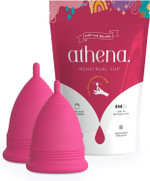 Athena Menstrual Cups 2 Pack - Large And Small Set In Solid Pink - The Original Softer Reusable Period Cup - Covers Your Light To Heavy Menstruation Days - Insert Easier With The Form Fit Rim Athena Menstrual Cups 2 Pack - Large And Small Set In Solid Pink - The Original Softer Reusable Period Cup - Covers Your Light To Heavy Menstruation Days - Insert Easier With The Form Fit Rim