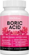 Boric Acid Suppositories For Women | Ph Balance, Vaginal Odor & Itching | Feminine Hygiene & Intimate Health Supplement With Boric Acid | 600Mg | Unscented & Free Of Artificial Dyes | 30 Count