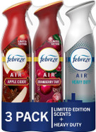 Febreze Air Effects Odor-Fighting Air Freshener Apple Cider, Cranberry Tart, Fresh Baked Vanilla, 8.8 Oz. Aerosol Can, Pack Of 3 Febreze Air Effects Odor-Fighting Air Freshener Apple Cider, Cranberry Tart, Fresh Baked Vanilla, 8.8 Oz. Aerosol Can, Pack Of 3