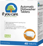 If You Care Dishwasher Tablets 40 Count - Powerful, Plant Based, Concentrated, Biodegradable, Natural Dish Cleaner Detergent, Dishwashing Soap Tabs