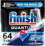 Finish Quantum Powerball, Dishwasher Pods, Dishwasher Detergent Liquid, Dishwasher Soap, Advanced Clean & Shine, 64Ct Dishwasher Tablets Finish Quantum Powerball, Dishwasher Pods, Dishwasher Detergent Liquid, Dishwasher Soap, Advanced Clean & Shine, 64Ct Dishwasher Tablets