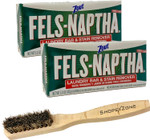 Fels Naptha Laundry Bar Bundle With Shopex Laundry Stain Remover Brush Soft Bristles For Use On Most Clothing Surfaces Made In The Usa Fels Naptha Laundry Bar And Stain Remover Concentrated 2 Pack 5.0