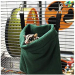 Deluxe Nest Pouch (Green) - Hanging Fleece Cage Accessory Toy - For Sugar Gliders, Squirrels, Marmosets, Hamsters, Ferrets, Birds, Rodents, Rats, Reptiles, Small Pets - Hammock, Tower, Bed, Nest Deluxe Nest Pouch (Green) - Hanging Fleece Cage Accessory Toy - For Sugar Gliders, Squirrels, Marmosets, Hamsters, Ferrets, Birds, Rodents, Rats, Reptiles, Small Pets - Hammock, Tower, Bed, Nest
