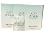 Giorgio Armani Acqua Di Gioia Sample Perfume Women Edp Eau De Parfum Spray 1.2 Ml / 0.04 Oz - Set Of 3 Giorgio Armani Acqua Di Gioia Sample Perfume Women Edp Eau De Parfum Spray 1.2 Ml / 0.04 Oz - Set Of 3