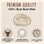 Cadet Premium Grade Beef Hide Donut For Dogs Donut Original 4" (1 Count)