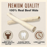 Cadet Premium Grade Beef Hide Retriever Rolls For Dogs 20 Pack, 5 Pounds