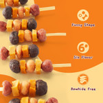 Jungle Calling Dog Treats, Dog Kabob With Cod Stick, Rawhide-Free Dog Chews, Made With Chicken, Duck, Beef, Sweet Potato And Pumpkin