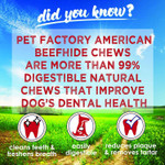 Pet Factory American Beefhide 3" Mini Rolls Dog Chew Treats - Natural Flavor, 40 Count/1 Pack Pet Factory American Beefhide 3" Mini Rolls Dog Chew Treats - Natural Flavor, 40 Count/1 Pack