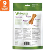 Whimzees By Wellness Rice Bone Natural Dog Dental Chews, Long Lasting Treats, Freshens Breath, For Dogs 25-60 Lbs, 9 Count