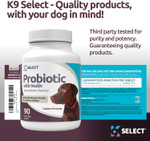 K9 Select Probiotic For Dogs, With Inulin - 90 Chewable Tablets - Supports Healthy Digestion And Nutrient Absorption - Dog Probiotics And Digestive Enzymes - Probiotics For Dogs Digestive Health K9 Select Probiotic For Dogs, With Inulin - 90 Chewable Tablets - Supports Healthy Digestion And Nutrient Absorption - Dog Probiotics And Digestive Enzymes - Probiotics For Dogs Digestive Health