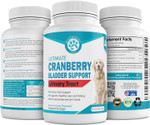 Wanderfound Pets Ultimate Cranberry Bladder Uti Support Supplement For Dogs - Dog Urinary Tract Infection Incontinence Formula With Cordyceps Mushroom - Bacon & Liver Flavor - 90 Chewable Tablets
