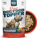 Bully Max Freeze-Dried Raw Dog Food Toppers For Puppies And Adult Dogs - Beef With Real Fruits & Veggies - Natural Meal Enhancers With Vitamins & Minerals - Feed As Puppy Treat Or Dog Meal