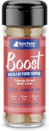 Raw Paws BOOST Freeze-Dried Beef Liver Pet Food Topper (2.8 oz)  Made in USA | Single-Ingredient Topper | Great for Picky Eaters | Dog & Cat Gravy or Sprinkle Enhancer