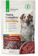 Ultimate Pet Nutrition Nutra Complete Raw Freeze Dried Dog Food, Veterinarian Formulated With Antioxidants, Prebiotics & Amino Acids (5 Ounce, Beef)