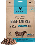Vital Essentials Freeze Dried Raw Dog Food, Beef Mini Patties Entree, 14 Oz