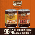 Merrick Grain Free Premium And Natural Canned Dog Food, Soft And Healthy, Real Beef And Chicken Variety Pack - (Pack Of 1) 9.5 Lb. Cans