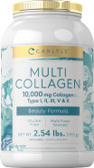 Carlyle Multi Collagen Peptides Powder 40 Oz | 10000 Mg | Type I, Ii, Iii, V & X | Collagen Peptides Supplement With Protein | Multi Food Sourced Collagen | Gluten Free Carlyle Multi Collagen Peptides Powder 40 Oz | 10000 Mg | Type I, Ii, Iii, V & X | Collagen Peptides Supplement With Protein | Multi Food Sourced Collagen | Gluten Free