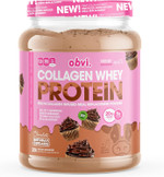 Obvi Collagen Whey Protein Powder | Post Workout Shake, Supports Muscle Growth, Healthy Hair, Skin, Nails, Joints, Gut | Multi-Collagen Infused Meal Replacement | Chocolate Bday Cupcakes, 20 Servings