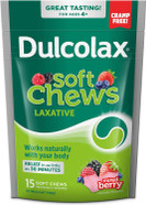 Dulcolax Saline Laxative Soft Chews, Gentle Constipation Relief, Mixed Berry Flavor, Magnesium Hydroxide 1200 Mg, 15 Count Dulcolax Saline Laxative Soft Chews, Gentle Constipation Relief, Mixed Berry Flavor, Magnesium Hydroxide 1200 Mg, 15 Count