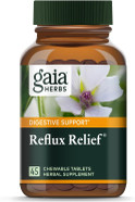 Gaia Herbs Reflux Relief - With Marshmallow Root, Chamomile, Aloe, Licorice, And High Mallow - Helps With Occasional Heartburn And Relieve Indigestion - 45 Chewable Tablets (45-Day Supply) Gaia Herbs Reflux Relief - With Marshmallow Root, Chamomile, Aloe, Licorice, And High Mallow - Helps With Occasional Heartburn And Relieve Indigestion - 45 Chewable Tablets (45-Day Supply)