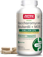 Jarrow Formulas Saccharomyces Boulardii Probiotics + Mos 5 Billion Cfu Probiotic Yeast For Intestinal Health Support, Gut Health Supplements For Women And Men, 90 Veggie Capsules, 90 Day Supply