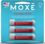 Moxe Nausea Nasal Inhaler Sticks, All Natural Essential Oil Blend, Ginger, Cardamom, Peppermint, Sweet Orange, Upset Stomach, Headaches, Easy-To-Use Portable Aromatherapy, Made In Usa, 3 Pack