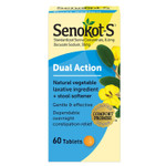 Senokot-S Dual Action 60 Tablets, Natural Vegetable Laxative Ingredient Plus Stool Softener Tablets, Gentle Dependable Overnight Relief Of Occasional Constipation White Senokot-S Dual Action 60 Tablets, Natural Vegetable Laxative Ingredient Plus Stool Softener Tablets, Gentle Dependable Overnight Relief Of Occasional Constipation White