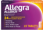 Allegra Adult 24Hr Non-Drowsy Antihistamine, 15 Tablets, Fast-Acting Allergy Symptom Relief, 180 Mg Allegra Adult 24Hr Non-Drowsy Antihistamine, 15 Tablets, Fast-Acting Allergy Symptom Relief, 180 Mg