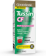 Good Sense Tussin Cough & Cold, Flavor, Red Wild Cherry, 4 Fl Oz
