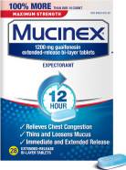 Mucinex 12 Hour Maximum Strength 1200 Mg Guaifenesin Extended-Release Tablets For Excess Mucus Relief, Expectorant Aids Excess Mucus Removal, Chest Congestion Relief, 28 Tablets Mucinex 12 Hour Maximum Strength 1200 Mg Guaifenesin Extended-Release Tablets For Excess Mucus Relief, Expectorant Aids Excess Mucus Removal, Chest Congestion Relief, 28 Tablets
