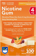 Rite Aid Nicotine Gum, 4 Mg - 100 Count | Quit Smoking Aid | Nicotine Replacement Gum (Fruit) Rite Aid Nicotine Gum, 4 Mg - 100 Count | Quit Smoking Aid | Nicotine Replacement Gum (Fruit)