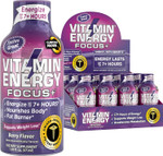 Vitamin Energy Focus+ Energy Drink Shot, Up To 7+ Hours Of Energy, Berry, 1.93Oz, 12 Count Vitamin Energy Focus+ Energy Drink Shot, Up To 7+ Hours Of Energy, Berry, 1.93Oz, 12 Count