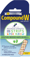 Compound W One Step Wart Remover Strips For Kids, 10 Medicated Strips