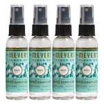 Mrs. Meyer'S Clean Day Antibacterial Hand Sanitizer Spray, Travel Size, Removes 99.9% Of Bacteria, Basil, 2 Oz - Pack Of 4 Mrs. Meyer'S Clean Day Antibacterial Hand Sanitizer Spray, Travel Size, Removes 99.9% Of Bacteria, Basil, 2 Oz - Pack Of 4
