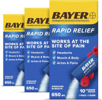 Bayer New Rapid Relief Powder Packs With Aspirin & Caffeine, Dissolvable Fast Acting Pain Relief, Works At Site Of Pain To Relieve Headache, Muscle And Body Pain, Raspberry Flavor, 30 Count Bayer New Rapid Relief Powder Packs With Aspirin & Caffeine, Dissolvable Fast Acting Pain Relief, Works At Site Of Pain To Relieve Headache, Muscle And Body Pain, Raspberry Flavor, 30 Count