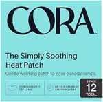 Cora Heat Relief Patch 2 Pack - Soothe Cramps For Up To 8 Hours With Heat From Activated Carbon - Adheres To Your Clothes To Ease Cramps Exactly Where You Need It