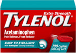Tylenol Extra Strength Easy To Swallow Acetaminophen, Pain Reliever & Fever Reducer Coated Caplets For Adults With Gentleglide Technology, 500 Mg Extra Strength Acetaminophen, 100 Ct Tylenol Extra Strength Easy To Swallow Acetaminophen, Pain Reliever & Fever Reducer Coated Caplets For Adults With Gentleglide Technology, 500 Mg Extra Strength Acetaminophen, 100 Ct