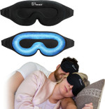Theraice Sleep Mask + Cooling Gel Relief - Sleep Eye Mask Blackout Blindfold Cold - 3D Contoured Relaxing No Pressure Eye Cover To Block Light For Comfortable Soothing Night Sleeping/Men & Women Theraice Sleep Mask + Cooling Gel Relief - Sleep Eye Mask Blackout Blindfold Cold - 3D Contoured Relaxing No Pressure Eye Cover To Block Light For Comfortable Soothing Night Sleeping/Men & Women