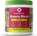 Amazing Grass Greens Blend Mood: Super Greens Powder Smoothie Mix For Mood, Relaxation & Stress Support With Organic Spirulina, Chlorella, Beet Root Powder, Digestive Enzymes & Probiotics, 30 Servings