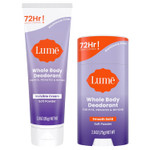 Lume Whole Body Deodorant - Invisible Cream - 72 Hour Odor Control - Aluminum Free, Baking Soda Free, Skin Safe - 3.0 Ounce Tube And 2.6 Ounce Solid Stick Bundle (Soft Powder) Lume Whole Body Deodorant - Invisible Cream - 72 Hour Odor Control - Aluminum Free, Baking Soda Free, Skin Safe - 3.0 Ounce Tube And 2.6 Ounce Solid Stick Bundle (Soft Powder)