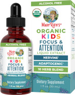 Maryruth Organics Kids Brain Supplements For Memory And Focus, Usda Organic Drops With Ginkgo Biloba, Rhodiola Root & Licorice Root, Focus & Attention, Calm, Vegan, Non-Gmo, Gluten Free, 30 Servings