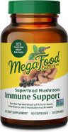 Megafood Superfood Mushroom Immune Support - Maitake Mushroom Supplement With Elderberry & Holy Basil To Help Support A Healthy Immune System - Doctor Formulated, Vegan - 60 Capsules, 30 Servings