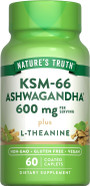Nature'S Truth Ksm-66 Ashwagandha | 60 Capsules | With L-Theanine | Non-Gmo & Gluten Free Supplement Nature'S Truth Ksm-66 Ashwagandha | 60 Capsules | With L-Theanine | Non-Gmo & Gluten Free Supplement