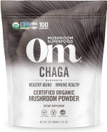 Om Mushroom Superfood Chaga Organic Mushroom Powder, 7.05 Ounce Pouch, 100 Servings, Us Grown, Sacred Antioxidants & Immune Support, Superfood Mushroom Supplement Om Mushroom Superfood Chaga Organic Mushroom Powder, 7.05 Ounce Pouch, 100 Servings, Us Grown, Sacred Antioxidants & Immune Support, Superfood Mushroom Supplement