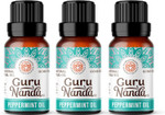 Gurunanda Peppermint Essential Oil, 100% Pure, Natural & Undiluted Aromatherapy Oil For Diffusers & Diy Recipes, Promotes Mental Clarity (3X1 Fl Oz) Gurunanda Peppermint Essential Oil, 100% Pure, Natural & Undiluted Aromatherapy Oil For Diffusers & Diy Recipes, Promotes Mental Clarity (3X1 Fl Oz)