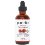 Pura D'Or 4 Oz Organic Castor Oil (2 Bonus Pre-Filled Eyelash & Eyebrow Brushes) 100% Pure, Cold Pressed, Hexane Free Serum For Fuller, Thicker Lashes & Brows & Moisturizes Skin Pura D'Or 4 Oz Organic Castor Oil (2 Bonus Pre-Filled Eyelash & Eyebrow Brushes) 100% Pure, Cold Pressed, Hexane Free Serum For Fuller, Thicker Lashes & Brows & Moisturizes Skin